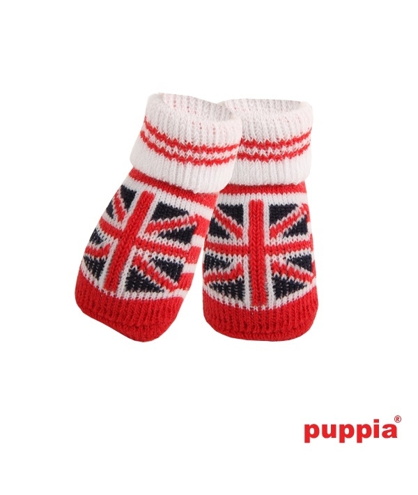 Носочки для собак с британским флагом, красный, размер S (8 см х 3 см) (UNION JACK/RED/S) PAMD – SO070 – RD – S