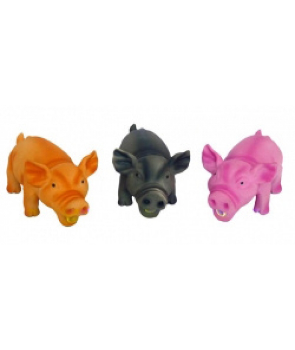Игрушка для собак "Хрюшка – пищалка", латекс, 15см (Grunting pig) 140018