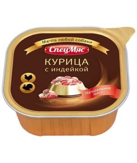 Консервы для собак СпецМяс Курица с индейкой (5398)