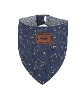 Шарфик с узором звезды и сердца, темно – синий, размер M (SKYLINE SCARF/NAVY/M) NAOA – SC7043 – NY – M