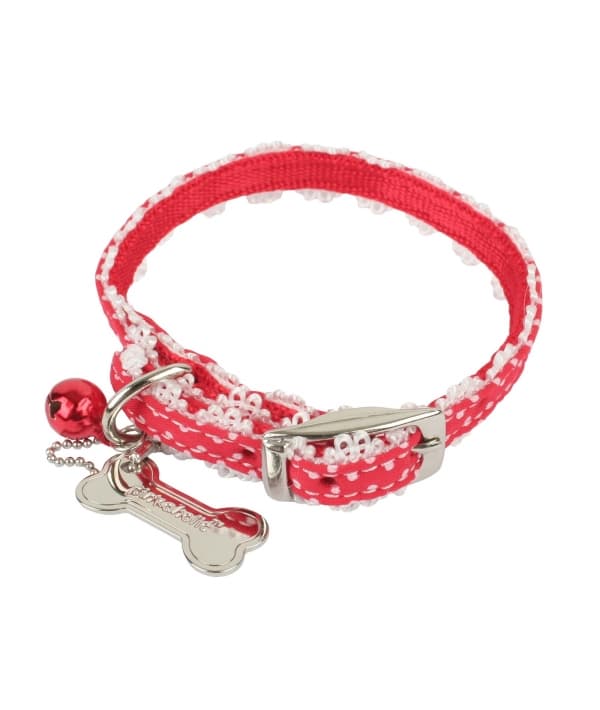 ошейник с ружевом "Фламинго", красный, размер S (FLAMINGO COLLAR/RED/S) NAHA – AC003 – RD – S