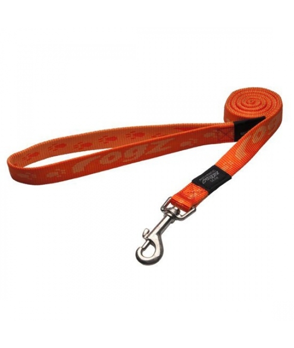 Поводок серия "Alpinist", размер S, ширина 1,1см, длина 1,8м, оранжевый (FIXED LEAD) HL21D