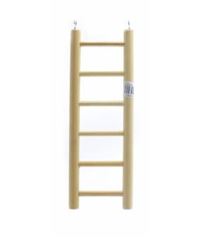 Деревянная лесенка для птиц 6 ступеней 8.5*24 см (Ladder wood 6 rungs 8.5x24 cm) 14392..