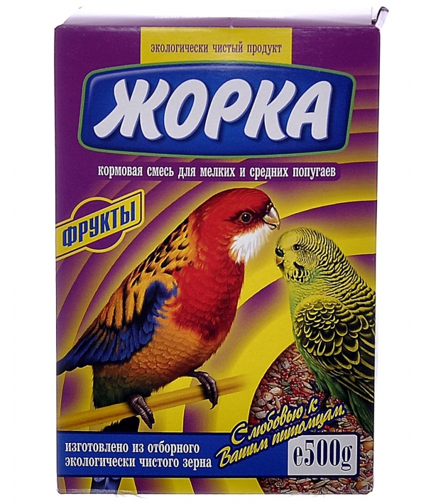 Для мелких и средних попугаев с фруктами (коробка)