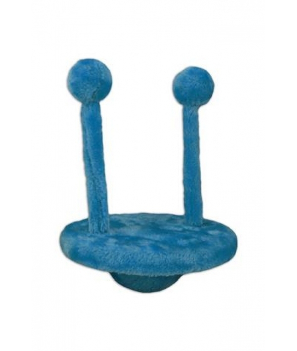 Игрушка для кошек НЛО 20х25см синяя, плюш / Cat toy UFO 20 x 25 cm blue 240101