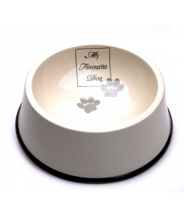 Миска для собак керамическая коричневая окантовка 500мл*15*6см (36406)