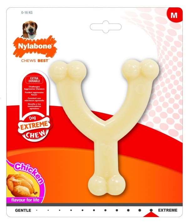 Косточка – рогатка, экстра – жесткая, аромат курицы, М (Extreme Chew Wishbone) 999906EU