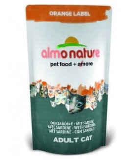 Для Кастрированных кошек с Сардинами (Orange label Cat Sardines) 423