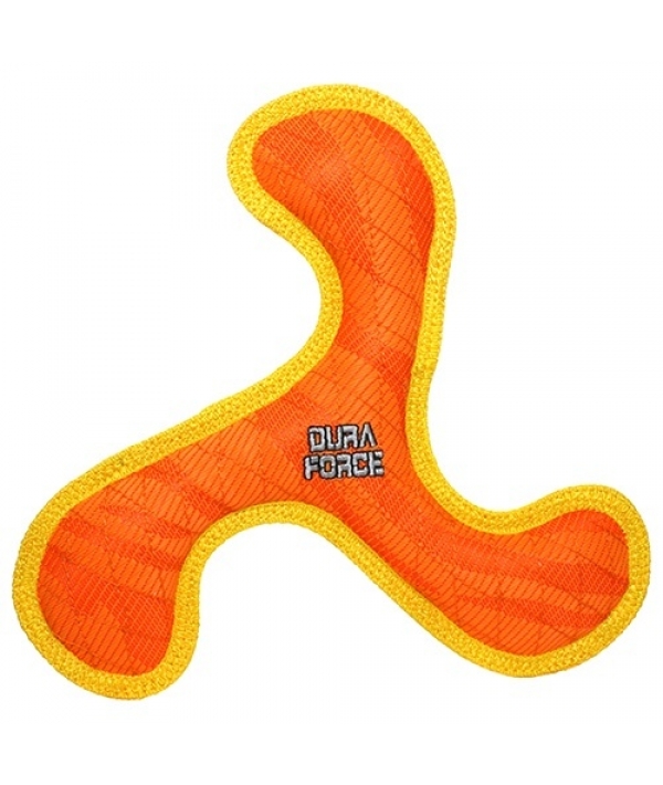 Супер прочная игрушка для собак Бумеранг, оранжевый с желтым, прочность 9/10 (Boomerang Tiger Orange/Yllw) DF – BR – T – OY