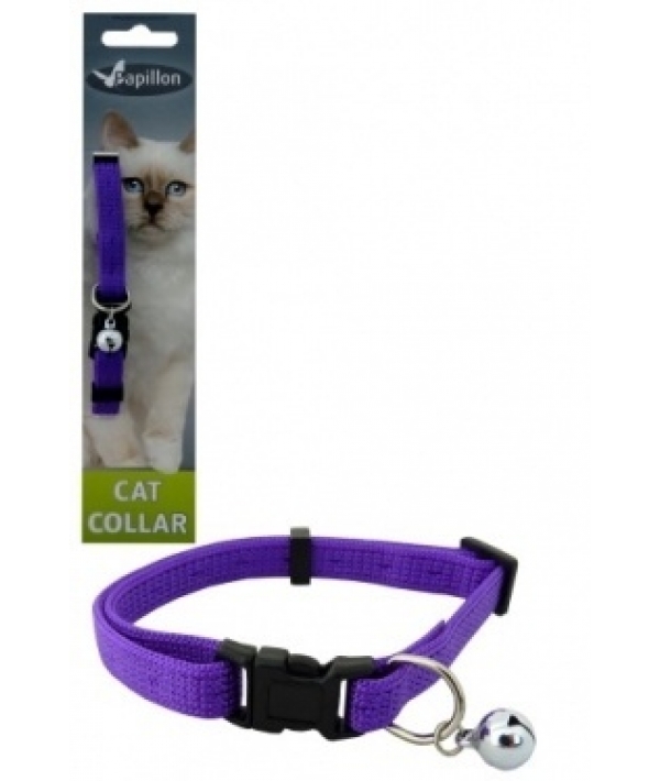 Ошейник для кошек "Сэсси" 10мм – 21 – 33см, фиолетовый (Adjustable cat collar 10 mm x 21 – 33 cm, Sassy cat colour purple ) 270114