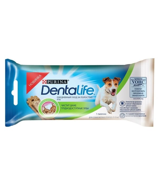 Лакомство для собак малых пород Здоровые зубы и десна DENTALIFE Small Single 12366294