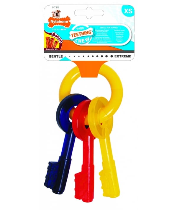 Ключи для щенков с режущимися зубами, аромат бекона, XS (Puppy Teething Keys) 981485EU