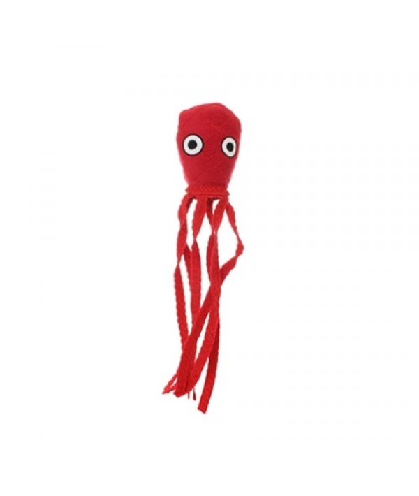 Супер прочная игрушка для собак "Обитатели океана" Кальмар, малая, красный, прочность 8/10 (Ocean Creature Jr Squid Red) T – OC – JR – Squid – Rd