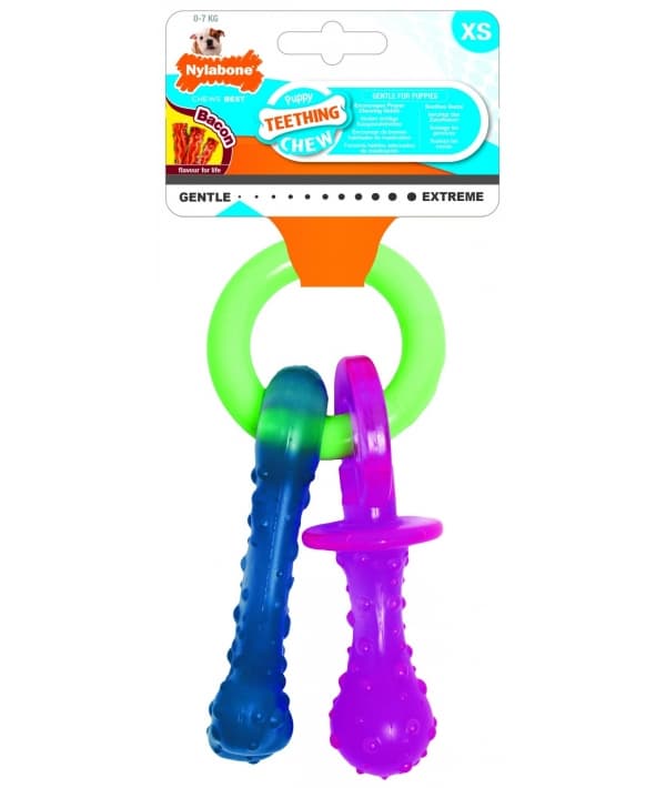 Соска для щенков с режущимися зубами, аромат бекона, XS (Puppy Teething Pacifier) 982087EU