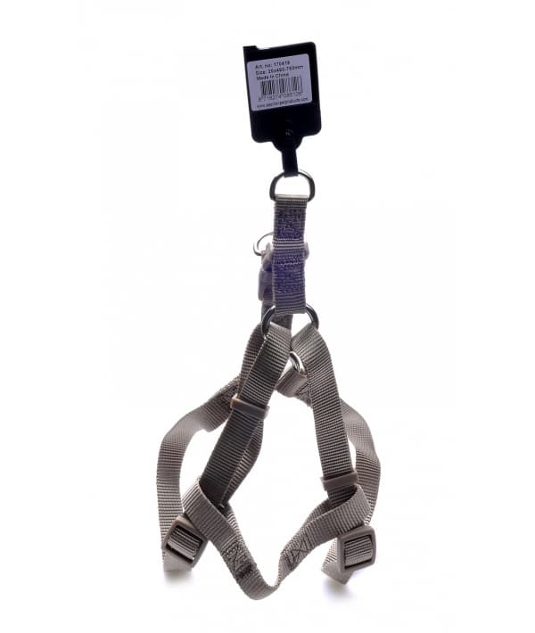 Нейлоновая шлейка 20мм – 46 – 75см, серый (Nylon harness, 20 mm x 46 – 75 cm, colour grey) 170419