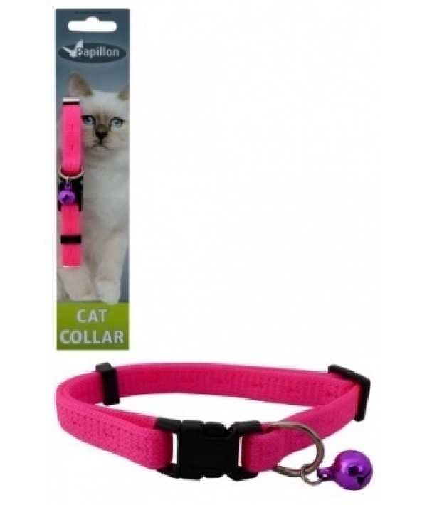 Ошейник для кошек "Сэсси" 10мм – 21 – 33см, розовый (Adjustable cat collar 10 mm x 21 – 33 cm, Sassy cat colour pink) 270115