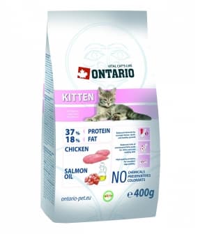 Для котят с курицей (ONTARIO Kitten 0,4kg) 213 – 0004