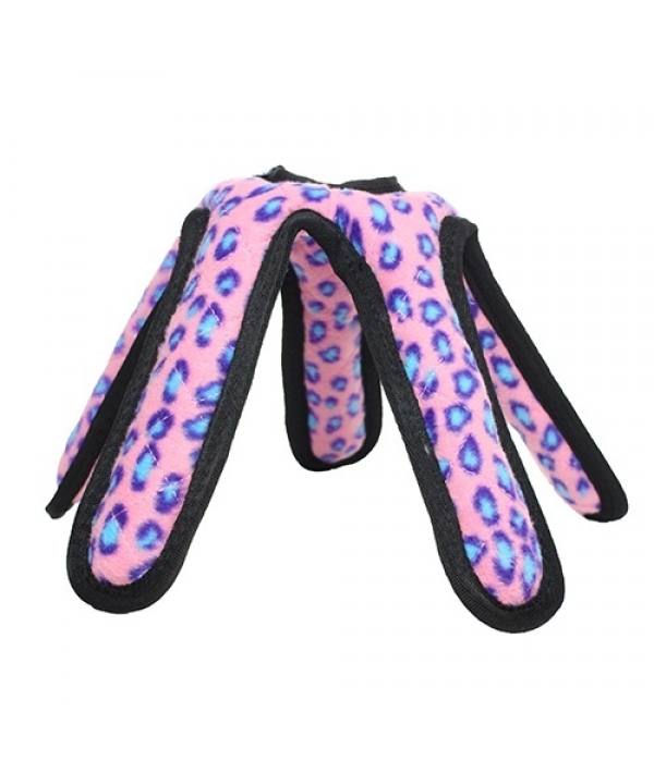 Супер прочная игрушка для собак Кольцо с 5 лепестками, розовый леопард, прочность 9/10 (Ultimate Tire Iron Pink Leopard) T – U – TI – PL