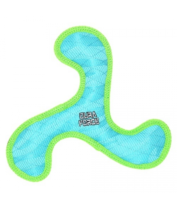 Супер прочная игрушка для собак Бумеранг, голубой с зеленым, прочность 9/10 (Boomerang Tiger Blue/Green) DF – BR – T – BG