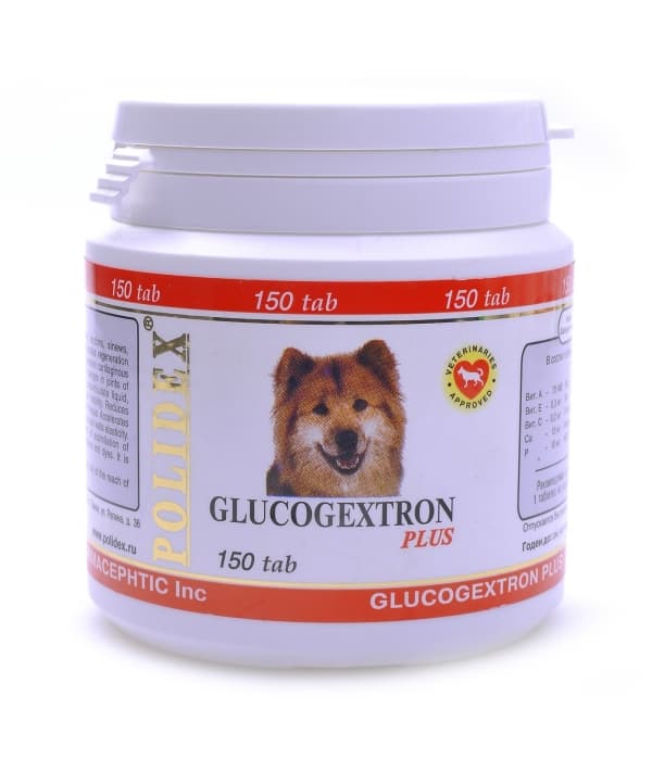 Восстановление хрящевой ткани у собак 150таб (Glucogextron plus) 6001/12941