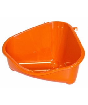 Туалет для грызунов pet's corner угловой средний, 35х24х18, оранжевый