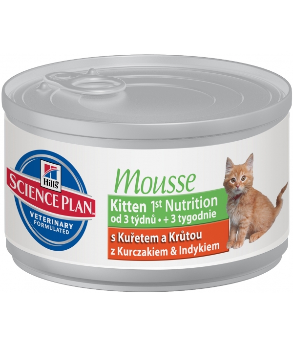 Мусс для котят с курицей (Kitten 1st Nutrition Mousse) 10848XR с курицей и индейкой