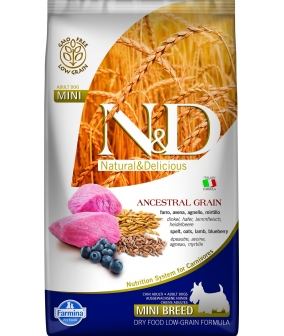 N&D LG Сухой корм для собак мелких пород с ягненком и черникой 4018